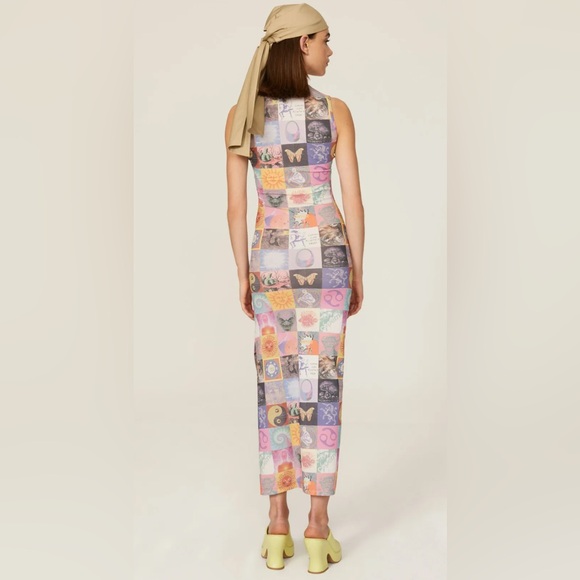 Coperni Blotter Print Mesh Maxi Dress, small - Picture 4 of 7